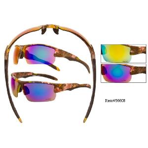 Half Frame Camouflage Sports Sunglasses
